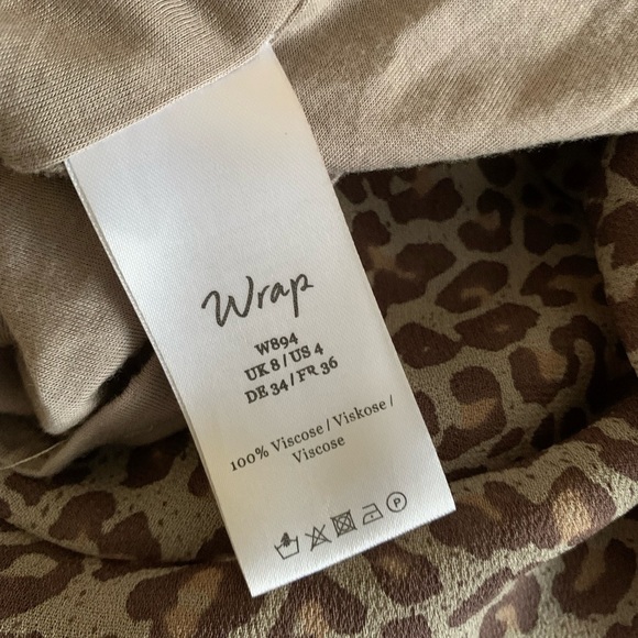 Wrap Animal Print Midi Skirt Size 4 - Picture 5 of 9